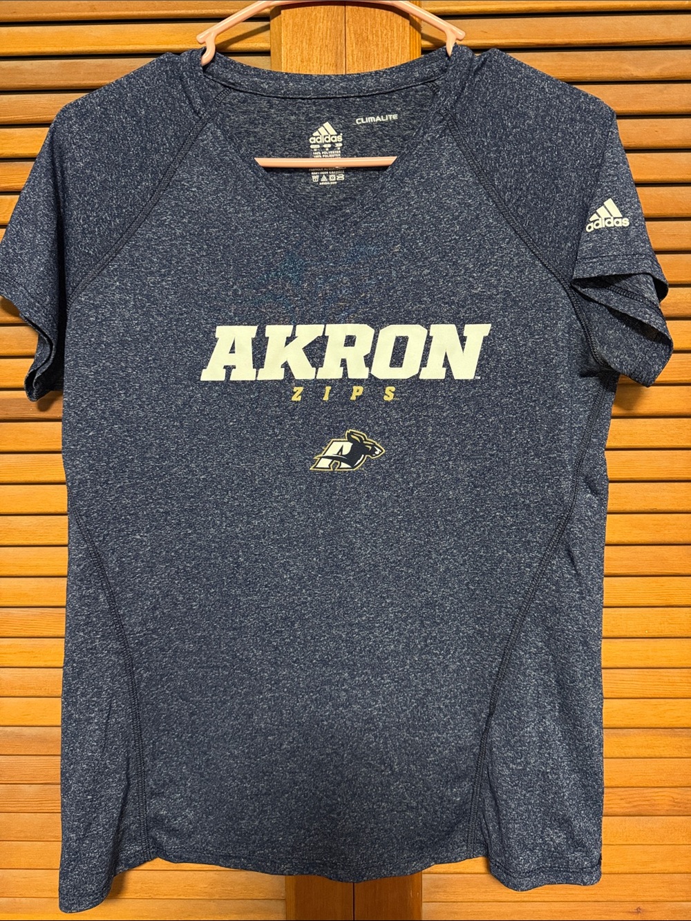 adidas Navy Akron Zips Performance Tee
